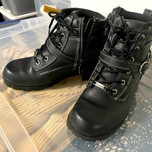 Milwaukee Black Motorcycle boots Sz 9.5